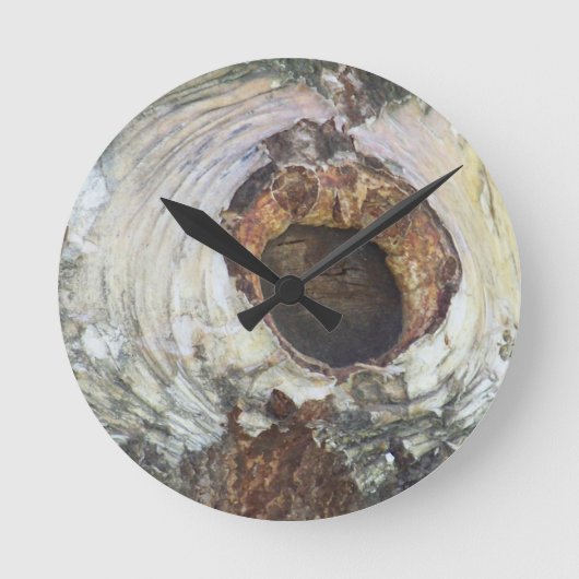 Birken-Baum Runde Wanduhr (Vorderseite)