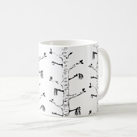 Birken-Baum-Tasse Kaffeetasse (VorderseiteRechts)