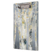Birken-Bäume auf grauem Hintergrund 6 Klemmbrett (Links)