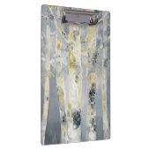 Birken-Bäume auf grauem Hintergrund 6 Klemmbrett (Rechts)