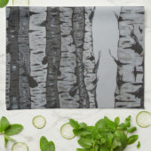 Birken-Bäume Handtuch (Gefaltet)