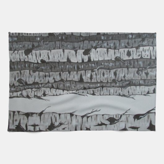 Birken-Bäume Handtuch (Horizontal)