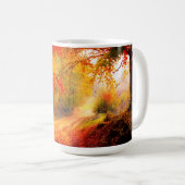 Birken Bäume Herbst Orange Blätter Landschaft Kaffeetasse (VorderseiteRechts)