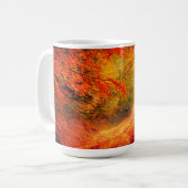 Birken Bäume Herbst Orange Blätter Landschaft Kaffeetasse (Vorderseite Links)