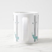 Birken-Bäume mit Rotwild Jumbo-Tasse (Rückseite)