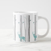 Birken-Bäume mit Rotwild Jumbo-Tasse (Rechts)