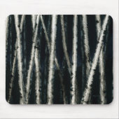 Birken-Bäume nachts Mousepad (Vorne)