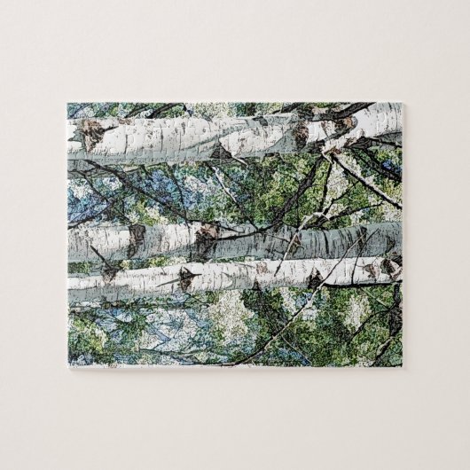 Birken-Bäume Puzzle (Horizontal)