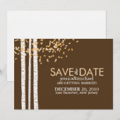 Birken fallen Save-the-Date-Ankündigungen Save The Date (Vorne/Hinten)