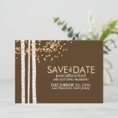 Birken fallen Save-the-Date-Ankündigungen Save The Date (Stehend Vorderseite)