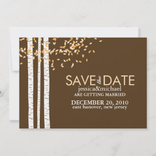 Birken fallen Save-the-Date-Ankündigungen Save The Date