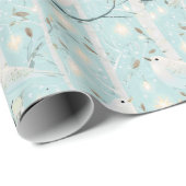 Birken-Glanzvögel Geschenkpapier (Rolleneckpunkt)