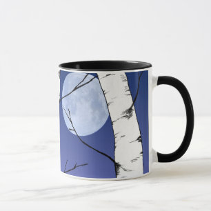 Birken-Mond-Tasse Tasse