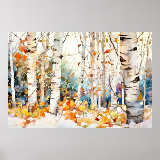 Birken Natur-Wandkunst Poster (Vorne)