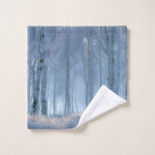 Birken-Strahlender-Schnee-Wald  Badhandtuch Set (Waschlappen)