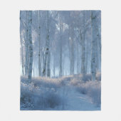 Birken-Strahlender-Schnee-Wald Fleecedecke (Vorderseite)