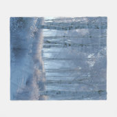 Birken-Strahlender-Schnee-Wald Fleecedecke (Vorderseite (Horizontal))