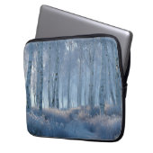Birken-Strahlender-Schnee-Wald Laptopschutzhülle (Vorderseite Links)
