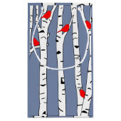 Birken und Vögel Kleine Geschenktüte (Rückseite)
