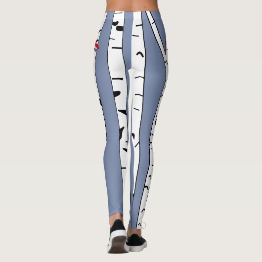 Birken und Vögel Leggings (Rückseite)