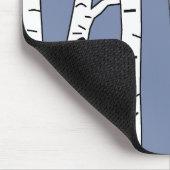 Birken und Vögel Mousepad (Ecke)