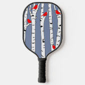 Birken und Vögel Pickleball Schläger (Rückseite)