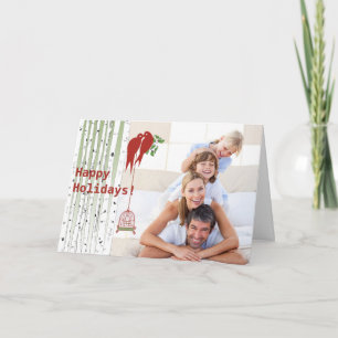 Birken-Weihnachtskarte mit Ihrem Foto Feiertagskarte