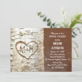 Birkenbärchen rustikales Brautparty Einladung (Stehend Vorderseite)