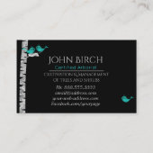 *~* Birkenbaum Blaue Vogelbaumärztin . Arborist Visitenkarte (Rückseite)