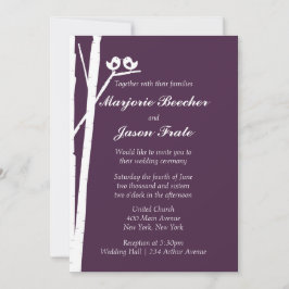 Birkenbaum - Einladung zur Hochzeit von Vögeln - V