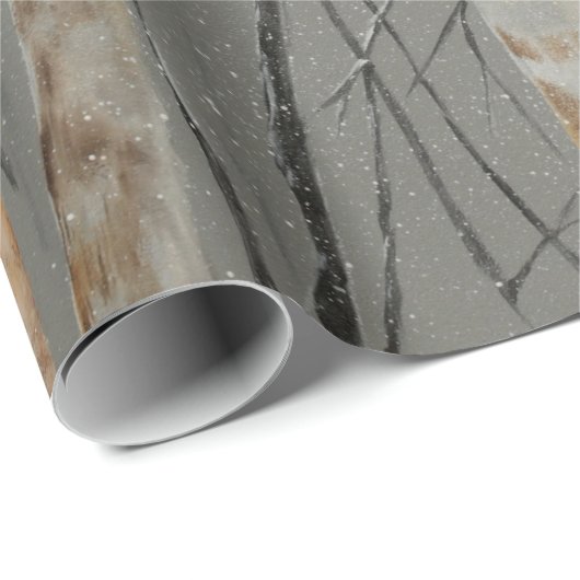 Birkenbaum-Geschenkwrap Geschenkpapier (Rolleneckpunkt)