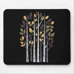 Birkenbaum Herbst Liebhaber Herbstsaison Herbstlau Mousepad