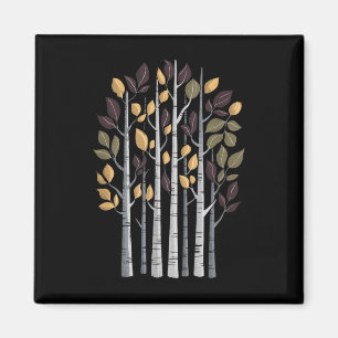 Birkenbaum Herbstliebhaber Herbstsaison Herbstlaub Magnet