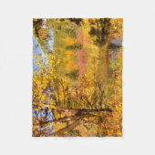 Birkenbaum im Herbst Fleecedecke (Vorderseite)