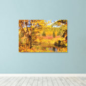 Birkenbaum im Herbst Leinwanddruck (Insitu (Holzboden))