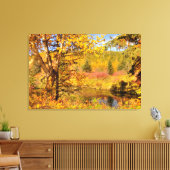Birkenbaum im Herbst Leinwanddruck (Insitu (Wohnzimmer))