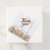 Birkenbaum im Herbst und Wildblumen Hochzeit Danke Geschenkanhänger (Beispiel)