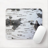 Birkenbaum im Wald, Detail, mit Moos Mousepad (Mit Mouse)