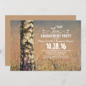 Birkenbaum & Liebe rustikale Begegnungsfeier Einladung (Vorne/Hinten)