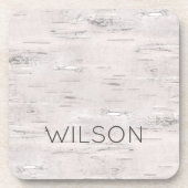 Birkenbaum NAME Außenbereich Natur oberflächlich n Getränkeuntersetzer (Vorderseite)