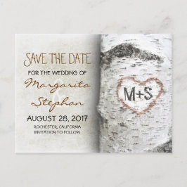 Birkenbaum-Save the Date-Postkarten Ankündigungspostkarte