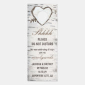 Birkenbaum stört nicht die Gefahr der Hochzeitssig Türanhänger (Vorderseite)