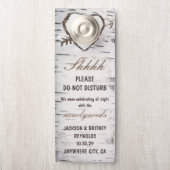 Birkenbaum stört nicht die Gefahr der Hochzeitssig Türanhänger (Auf Knauf)