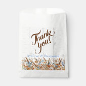 Birkenbaum und Wildblumen Hochzeit im Herbst Geschenktütchen (Vorderseite)