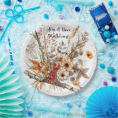 Birkenbaum und Wildblumen Hochzeit im Herbst Pappteller (Party)