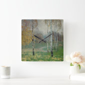 Birkenbäume, 1904 (Öl auf Leinwand) Quadratische Wanduhr (Zuhause)