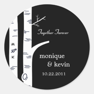 Birkenbaume bevorzugen Sticker/ Umschlag Aufkleber