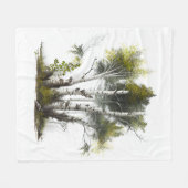 Birkenbäume, die Birken Nordirland Fleecedecke (Vorderseite (Horizontal))