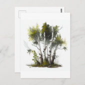 Birkenbäume, die Birken Nordirland Postkarte (Vorne/Hinten)