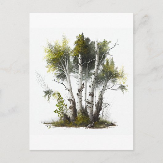 Birkenbäume, die Birken Nordirland Postkarte (Vorderseite)